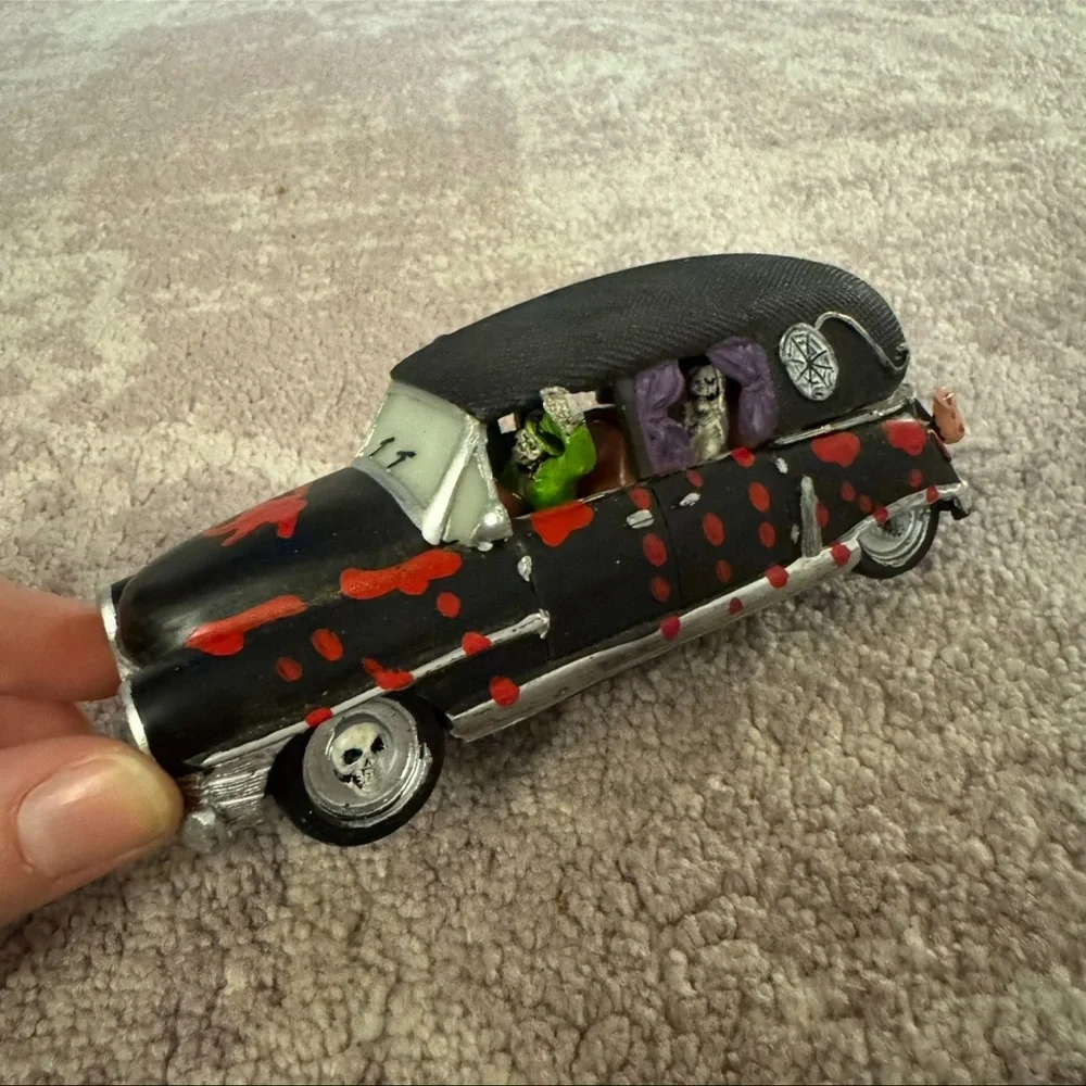 Lemax Halloween Spooky Town HAUNTED HEARSE Retired RARE Car Halloween 2009